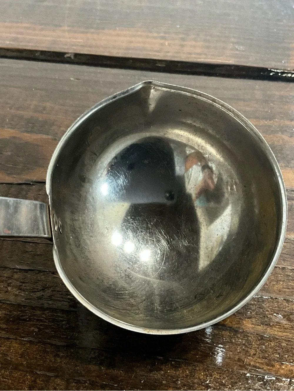 Vintage EKCO Forge Stainless Steel Ladle with Turquoise Blue Handle MCM